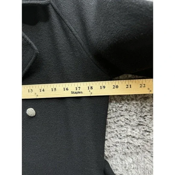 Adam Lippes Collective Black Wool Trench Coat Size 2 $548 - Picture 6 of 9